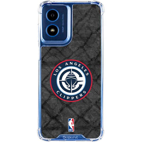 NBA Los Angeles Clippers Black Rust Moto G 5G (2024) Clear Case